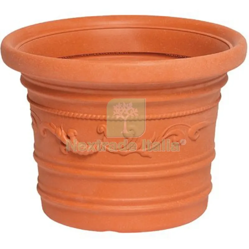 Vaso Tondo Festonato Prestige Resina Terracotta CM 40 H.CM 30 CM 40x30 — Vasi e fioriere — rif. FERX.VIR6109542 Vaso Tondo Festonato Prestige Resina Terracotta CM 40 H.CM 30 CM 40x30 — Vasi e fioriere — rif. FERX.VIR6109542