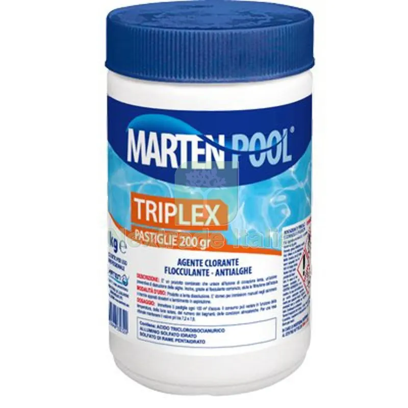 3PZ Multiazione x Piscina Pastiglie Marten KG 1=5XGR 200 KG 1=5xGr.200 — Tempo libero outdoor — rif. FERX.VIR6110534