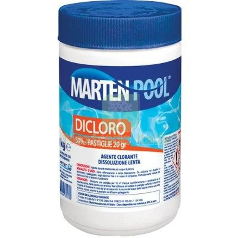 3PZ Dicloro x Piscina Pastiglie Marten KG 1=50XGR 20 KG 1=50xGr.20 — Tempo libero outdoor — rif. FERX.VIR6110535