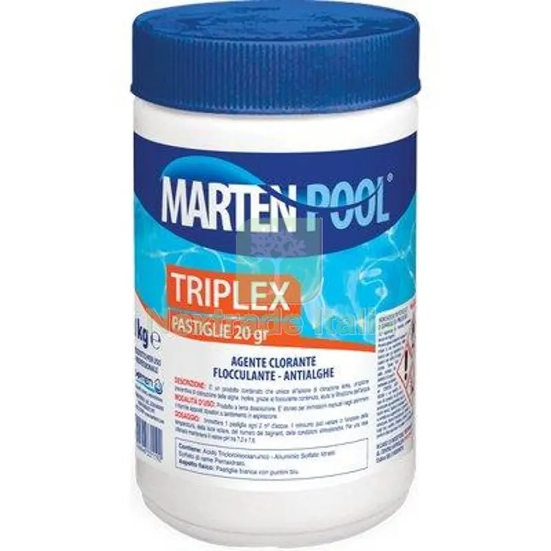 3PZ Multiazione x Piscina Pastiglie Marten KG 1=50XGR 20 KG 1=50xGr.20 — Tempo libero outdoor — rif. FERX.VIR6110537