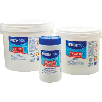 TRICLORO X PISCINA PASTIGLIE MARTEN KG 5=25XGR 200 — Trattamento acqua piscina — rif. FERX.VIR6110545