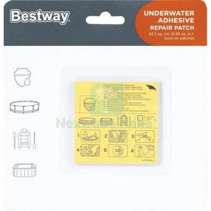Toppe Piscina 62091 Bestway Subacquea NR 10XCMQ 42,3 CF=PZ 10 — Tempo libero outdoor — rif. FERX.VIR6110869 Toppe Piscina 62091 Bestway Subacquea NR 10XCMQ 42,3 CF=PZ 10 — Tempo libero outdoor — rif. FERX.VIR6110869