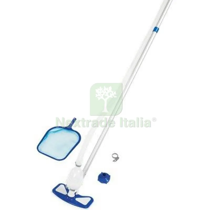 Kit Pulizia Piscina Aquaclean 58234 Bestway SCOPA+RETINO+TUBO+MANICO CM 279+ADATTATORI — Tempo libero outdoor — rif. FERX.VIR6110960 Kit Pulizia Piscina Aquaclean 58234 Bestway SCOPA+RETINO+TUBO+MANICO CM 279+ADATTATORI — Tempo libero outdoor — rif. FERX.VIR6110960