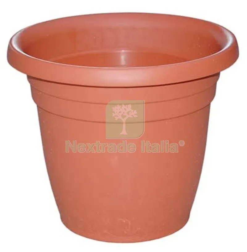 VASO TONDO THEA ICS PP TERRACOTTA CM 65 H.CM 47 CM 65x47 SOTTOVASO 55 — Vasi e fioriere — rif. FERX.VIR6120065