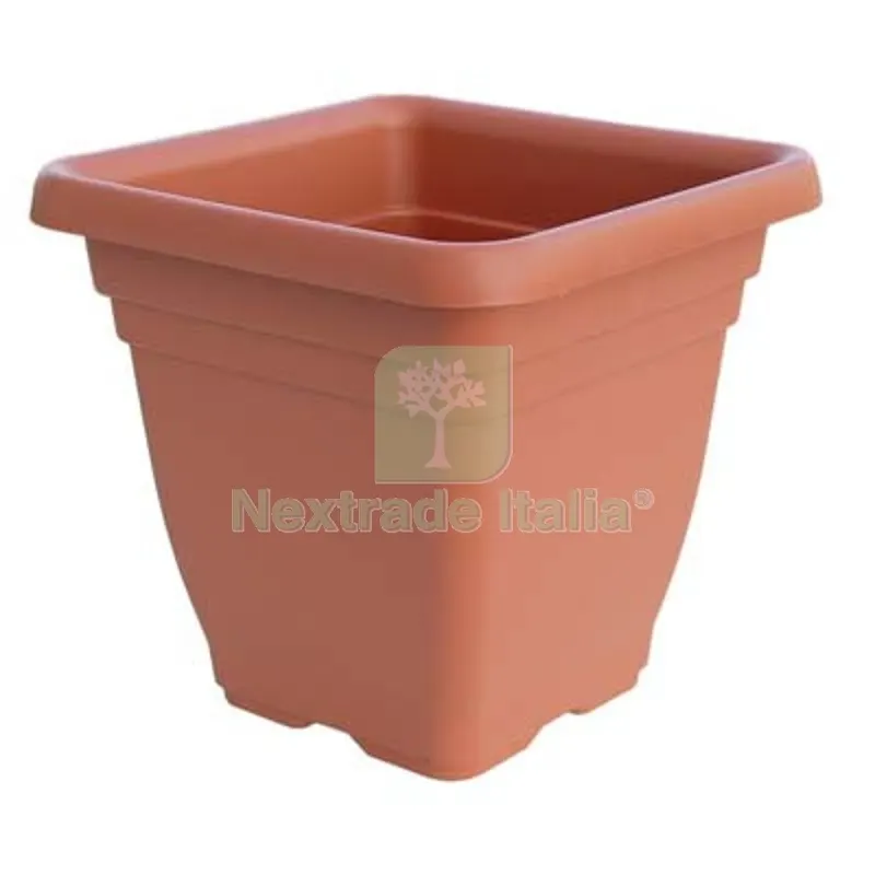 6PZ VASO QUADRO LAURUS ICS PP TERRACOTTA CM 30X30 H.CM 28 CM 30x30x28 — Vasi e fioriere — rif. FERX.VIR6120830