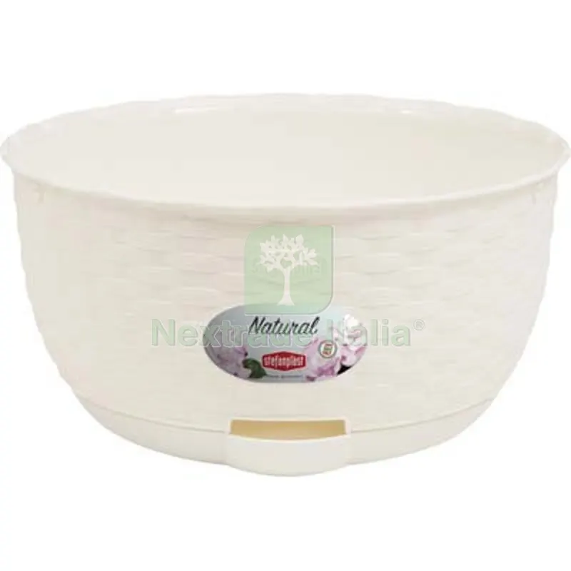 2PZ Ciotola Rattan Natural Stefanplast PP Bianco CM 30 H.CM 14,5 CM 30x14,5 Colore Bianco — Cucina e coltelleria — rif. FERX.VIR6130000