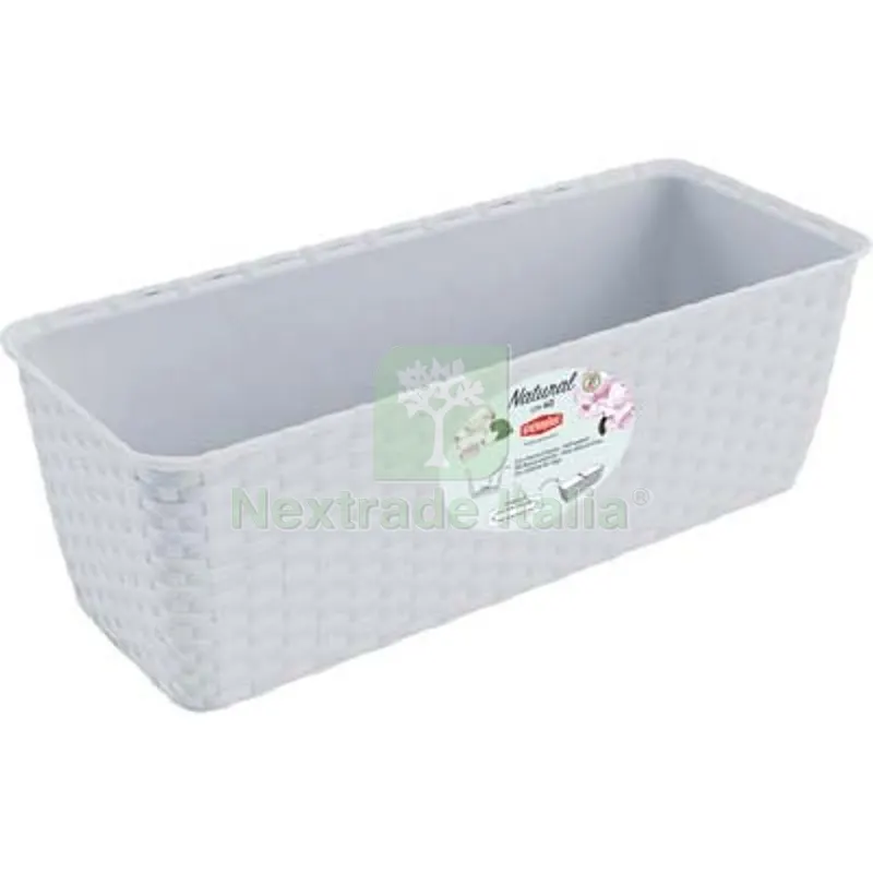 3PZ Cassetta + Riserva Natural Stefanplast PP Rattan Bianco CM 50X18 H.CM 16 CM 50x18x16 Colore Bianco — Casalinghi e organizzazione — rif. FERX.VIR6130050 3PZ Cassetta + Riserva Natural Stefanplast PP Rattan Bianco CM 50X18 H.CM 16 CM 50x18x16 Colore Bianco — Casalinghi e organizzazione — rif. FERX.VIR6130050