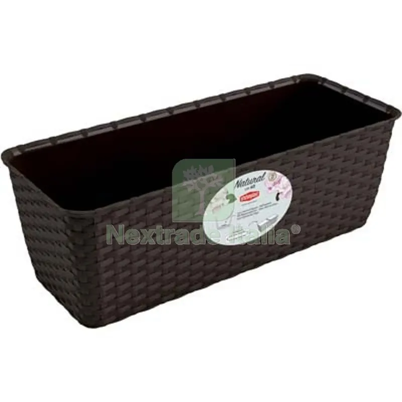 4PZ Cassetta + Riserva Natural Stefanplast PP Rattan Moka CM 40X16 H.CM 13 CM 40x16x13 Colore Moka — Casalinghi e organizzazione — rif. FERX.VIR6130041