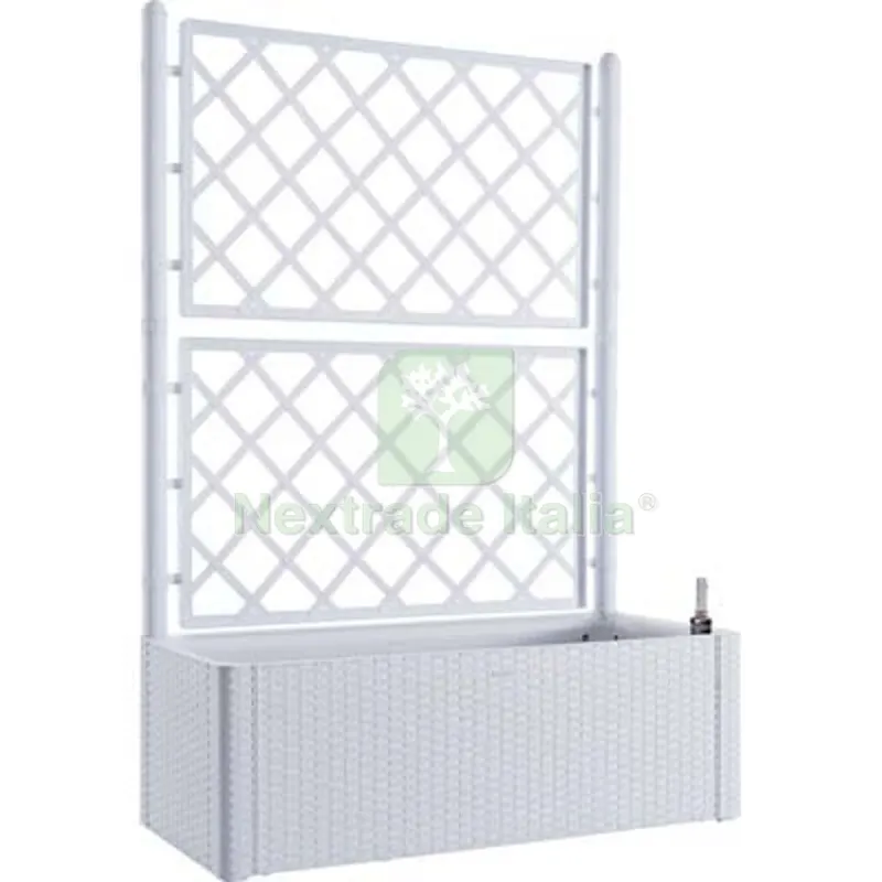 Fioriera + Grigliato Natural Deluxe Stefanplast PP Rattan Bianco CM 100X43 H.CM 142 CM 100x43x142 Colore Bianco — Vasi e fioriere — rif. FERX.VIR6130074 Fioriera + Grigliato Natural Deluxe Stefanplast PP Rattan Bianco CM 100X43 H.CM 142 CM 100x43x142 Colore Bianco — Vasi e fioriere — rif. FERX.VIR6130074