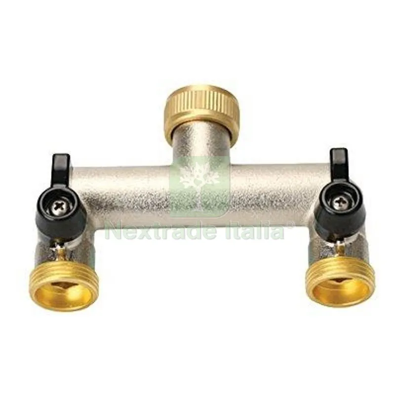 Presa a Rubinetto Ottone 2 Uscite Filettate Stars 3/4F Diametro Pollici 3/4" — Rubinetti e valvole — rif. FERX.VIR6131117 Presa a Rubinetto Ottone 2 Uscite Filettate Stars 3/4F Diametro Pollici 3/4" — Rubinetti e valvole — rif. FERX.VIR6131117