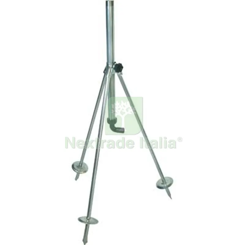 BASE TRIPODE X IRRIGATORE ACCIAIO ZINCATO 1"M+PORTAGOMMA H.CM 80 DIAMETRO POLLICI 1" — Tubi e raccordi — rif. FERX.VIR6163002