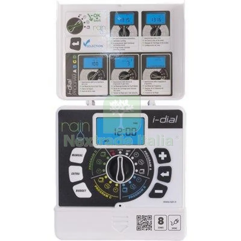 Centralina Irrigazione I-Dial Interno Rain Zone 8 Volt 220/24 Trasf Esterno Stazioni 8 — Irrigazione — rif. FERX.VIR6180042 Centralina Irrigazione I-Dial Interno Rain Zone 8 Volt 220/24 Trasf Esterno Stazioni 8 — Irrigazione — rif. FERX.VIR6180042