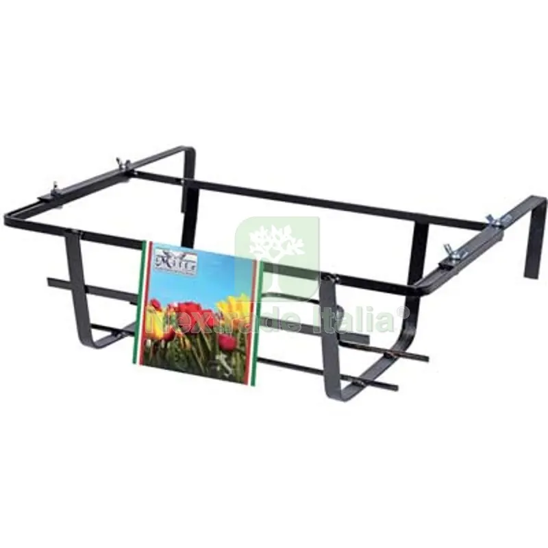 5PZ Balconiera Tulipano Regolabile Ferro Battuto Vern Nero CM 60X22 H.CM 15 CM 60x22x18 — Vasi e fioriere — rif. FERX.VIR6222006 5PZ Balconiera Tulipano Regolabile Ferro Battuto Vern Nero CM 60X22 H.CM 15 CM 60x22x18 — Vasi e fioriere — rif. FERX.VIR6222006