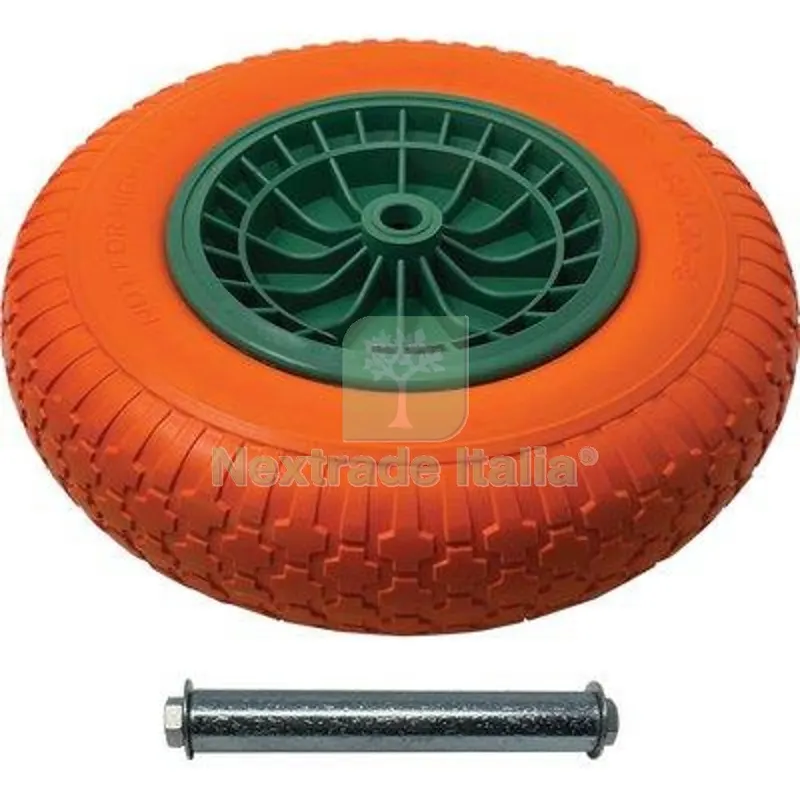 Ruota PU Antiforo Carriola Garden BIG-TWO Primula 4.00X8" Disco PP Asse MM 20X128 MM 128 — Attrezzi da giardino — rif. FERX.VIR6293245