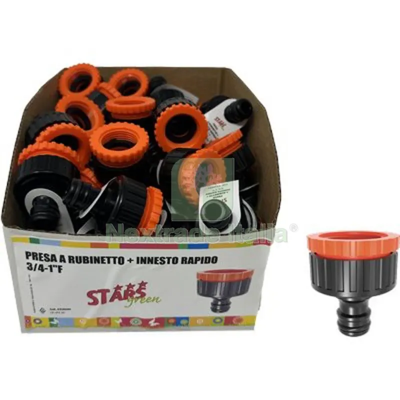 50PZ Presa a Rubinetto + Innesto Rapido Stars 3/4-1"F Expo Box Diametro Pollici 3/4"x1" — Rubinetti e valvole — rif. FERX.VIR6310694 50PZ Presa a Rubinetto + Innesto Rapido Stars 3/4-1"F Expo Box Diametro Pollici 3/4"x1" — Rubinetti e valvole — rif. FERX.VIR6310694