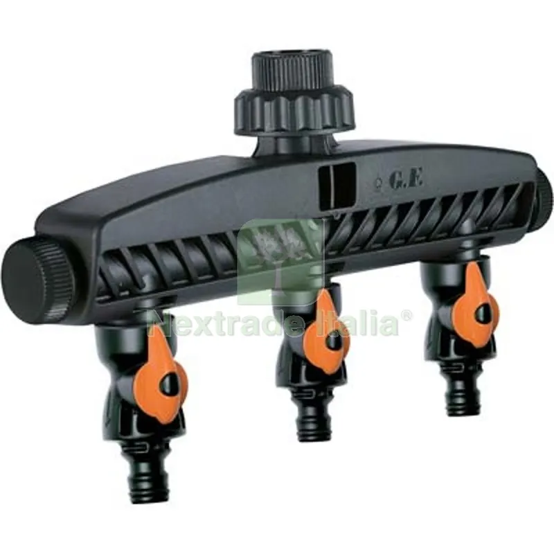Presa a Rubinetto + 3 Innesti Rapidi GF 3/4F Self 8000-5072 Diametro Pollici 3/4" — Rubinetti e valvole — rif. FERX.VIR6400019 Presa a Rubinetto + 3 Innesti Rapidi GF 3/4F Self 8000-5072 Diametro Pollici 3/4" — Rubinetti e valvole — rif. FERX.VIR6400019