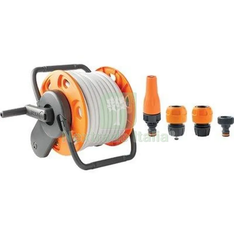 Avvolgitubo Irrigazione Kit Mini Concept Plus GF Acciaio/Plastica +TUBO 1/2 MT 15+RACCORDI+LANCIA — Irrigazione — rif. FERX.VIR6400154 Avvolgitubo Irrigazione Kit Mini Concept Plus GF Acciaio/Plastica +TUBO 1/2 MT 15+RACCORDI+LANCIA — Irrigazione — rif. FERX.VIR6400154
