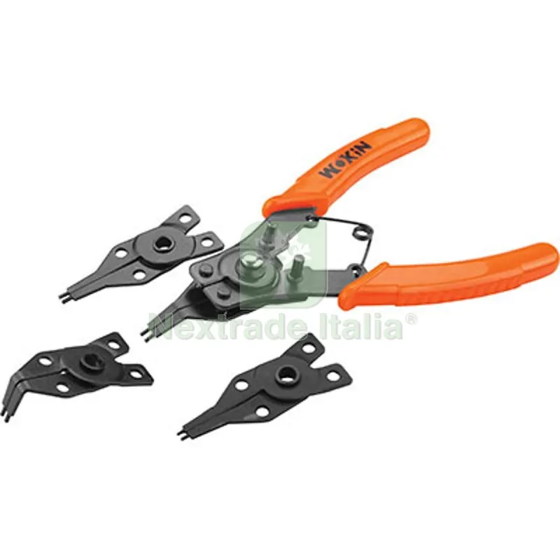 3PZ Pinza Anelli Interni Esterni 105006 Wokin MM 155 4 Teste Intercambiabili MM 160 — Pinze e tronchesi — rif. FERX.VIR7003594 3PZ Pinza Anelli Interni Esterni 105006 Wokin MM 155 4 Teste Intercambiabili MM 160 — Pinze e tronchesi — rif. FERX.VIR7003594