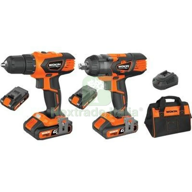 TRAPANO + AVVIT IMPULSI BATT GP20V 628102 WOKIN VOLT 20X2 AH 2,0 1/2" + BORSA — Trapani e avvitatori — rif. FERX.VIR7006323 TRAPANO + AVVIT IMPULSI BATT GP20V 628102 WOKIN VOLT 20X2 AH 2,0 1/2" + BORSA — Trapani e avvitatori — rif. FERX.VIR7006323