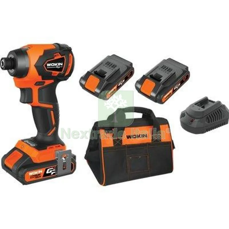 Avvitatore Impulsi Batteria GP20V 620222 Wokin Volt 20X2 AH 2,0 Brushless + Borsa — Trapani e avvitatori — rif. FERX.VIR7006325