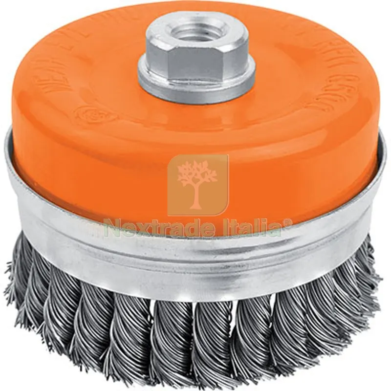 2PZ Spazzola Acciaio Ritorto a Tazza + FIL 7702 Wokin MM 75 F.M14 770203 — Marchi utensili elettrici — rif. FERX.VIR7006850 2PZ Spazzola Acciaio Ritorto a Tazza + FIL 7702 Wokin MM 75 F.M14 770203 — Marchi utensili elettrici — rif. FERX.VIR7006850