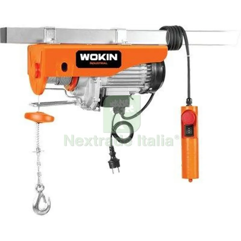 Paranco Elettrico 7380 Wokin 738002 Watt 800 MT 12 KG 250/500 KG 250>500 W 800 — Utensili muratura — rif. FERX.VIR7012401 Paranco Elettrico 7380 Wokin 738002 Watt 800 MT 12 KG 250/500 KG 250>500 W 800 — Utensili muratura — rif. FERX.VIR7012401