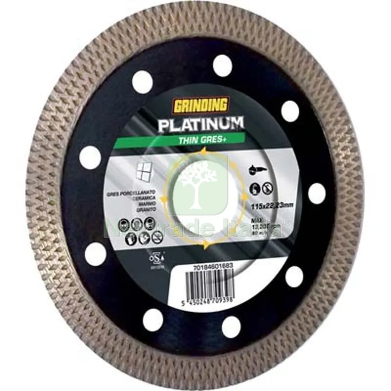 DISCO DIAMANTATO THIN GRES+ PLATINUM GRINDING MM 115X22,2 H.MM 1,2 S MM 1,4 — Punte, frese e dischi — rif. FERX.VIR7132235 DISCO DIAMANTATO THIN GRES+ PLATINUM GRINDING MM 115X22,2 H.MM 1,2 S MM 1,4 — Punte, frese e dischi — rif. FERX.VIR7132235