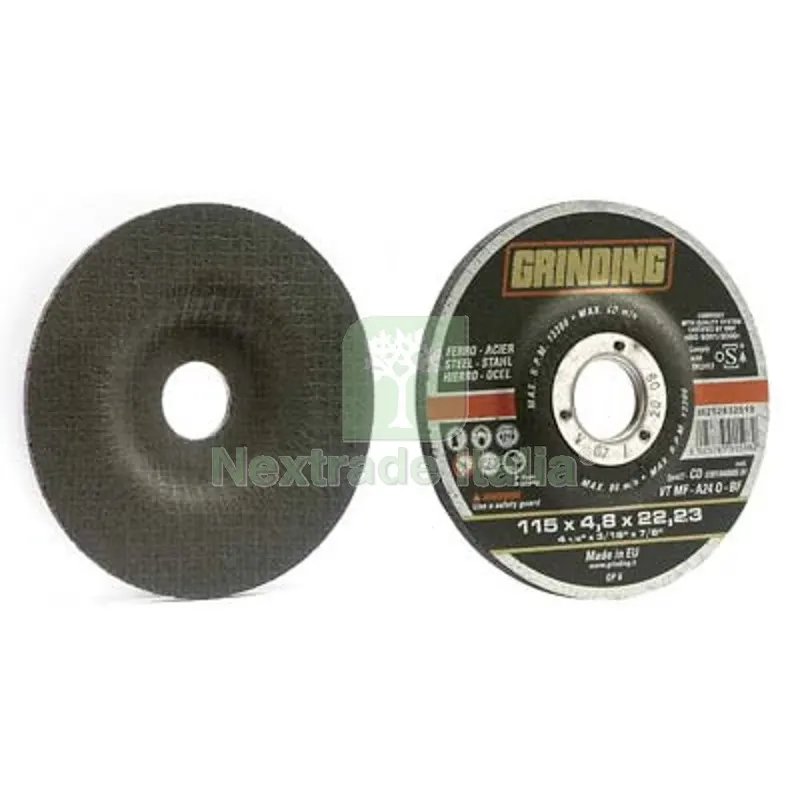 25PZ Disco Abrasivo Sbavo Ferro Grinding MM 115X22,2 H.MM 4,8 — Punte, frese e dischi — rif. FERX.VIR7132455