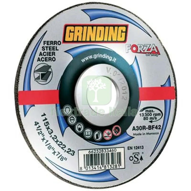 25PZ Disco Abrasivo Taglio Ferro Forza Grinding MM 230X22,2 H.MM 3,2 — Punte, frese e dischi — rif. FERX.VIR7132521