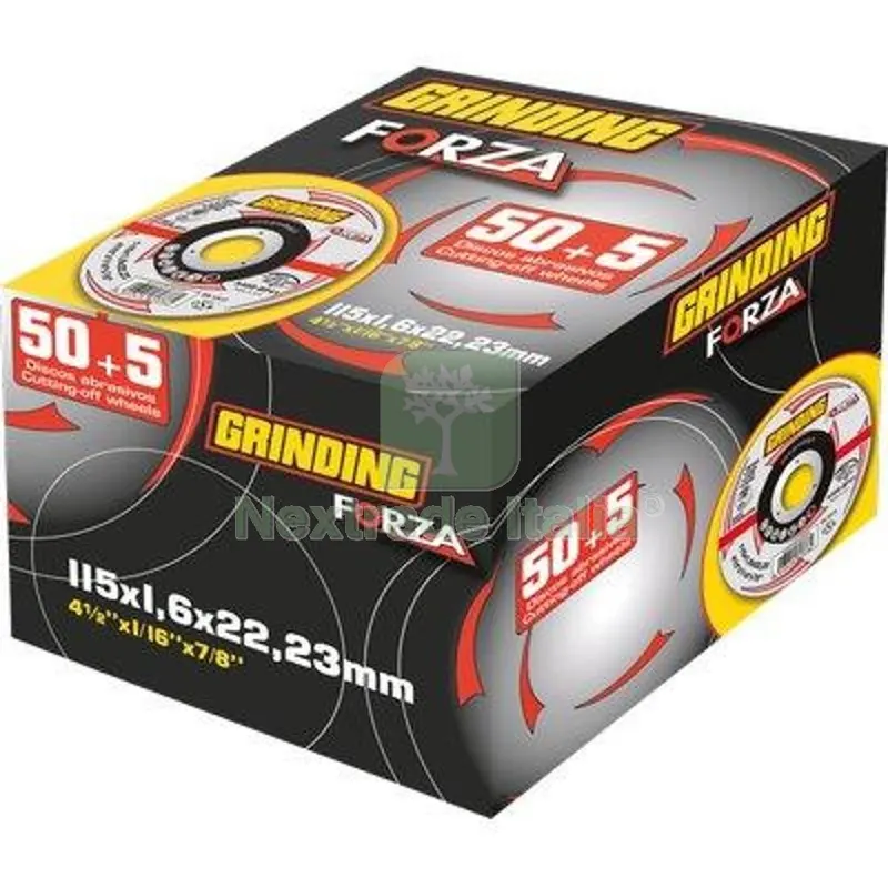 DISCO ABRASIVO TAGLIO FERRO BOX FORZA GRINDING MM 115X22,2 H.MM 1,6 CF=PZ 50+5 Ø Mm 115X22.2 — Punte, frese e dischi — rif. FERX.VIR7132517 DISCO ABRASIVO TAGLIO FERRO BOX FORZA GRINDING MM 115X22,2 H.MM 1,6 CF=PZ 50+5 Ø Mm 115X22.2 — Punte, frese e dischi — rif. FERX.VIR7132517