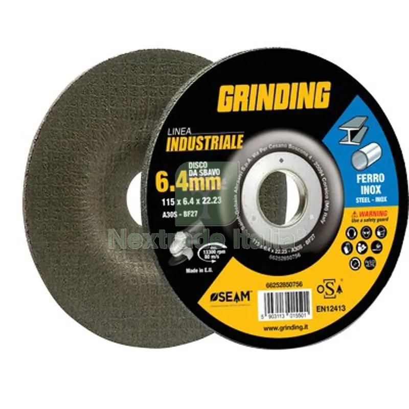 10PZ Disco Abrasivo Sbavo Ferro Industrial Grinding MM 230X22,2 H.MM 6,8 — Punte, frese e dischi — rif. FERX.VIR7132807