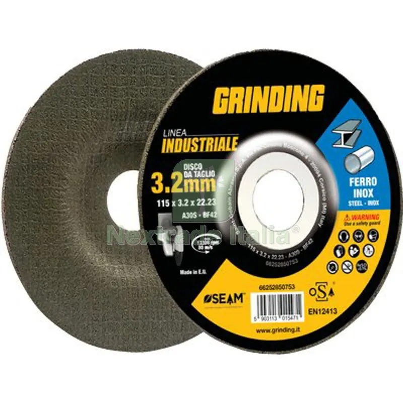 40PZ DISCO ABRASIVO TAGLIO FERRO INDUSTRIAL GRINDING MM 125X22,2 H.MM 3,2 — Punte, frese e dischi — rif. FERX.VIR7132813 40PZ DISCO ABRASIVO TAGLIO FERRO INDUSTRIAL GRINDING MM 125X22,2 H.MM 3,2 — Punte, frese e dischi — rif. FERX.VIR7132813