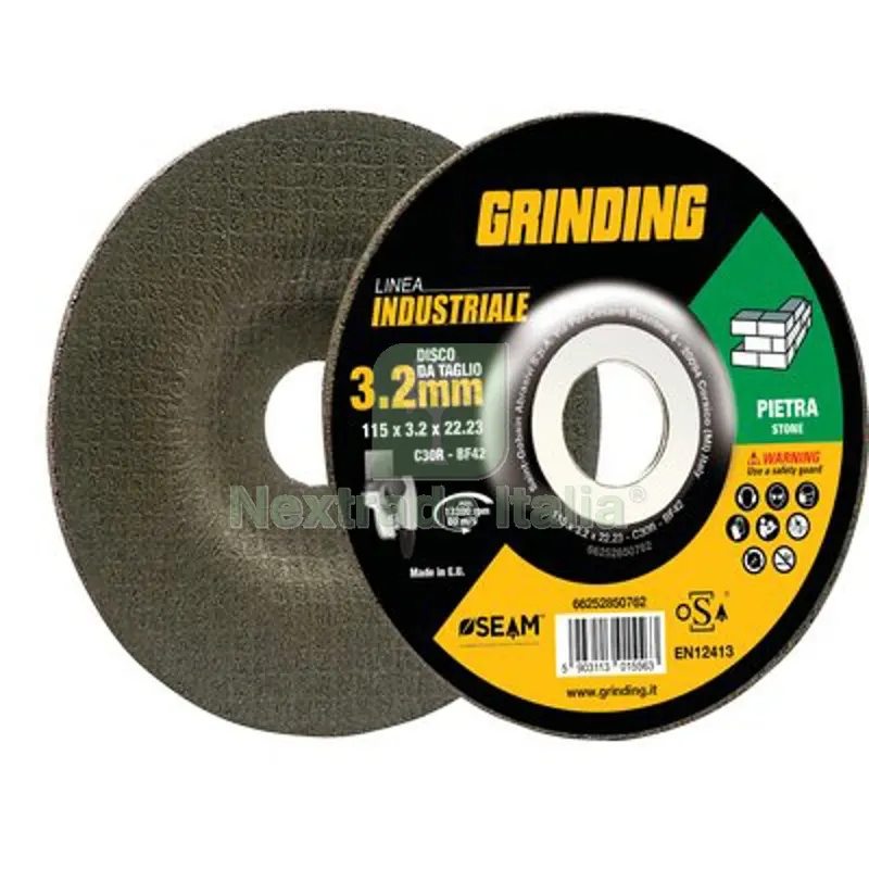 40PZ DISCO ABRASIVO TAGLIO PIETRA INDUSTRIAL GRINDING MM 115X22,2 H.MM 3,2 — Punte, frese e dischi — rif. FERX.VIR7132829 40PZ DISCO ABRASIVO TAGLIO PIETRA INDUSTRIAL GRINDING MM 115X22,2 H.MM 3,2 — Punte, frese e dischi — rif. FERX.VIR7132829