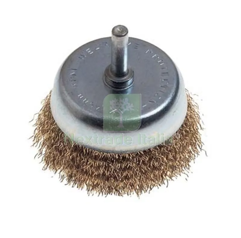 2PZ SPAZZOLA ACCIAIO A TAZZA + GAMBO PG 485.20 MM 85 G.MM 6X25 Mod 485.20 — Punte, frese e dischi — rif. FERX.VIR7138511