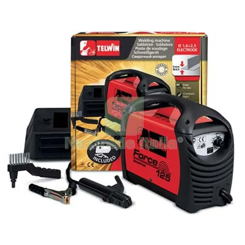 SALDATRICE INVERTER FORCE 125 TELWIN VOLT 230 A 80 ACCESSORIATA A 10/80 — Saldatrici e accessori — rif. FERX.VIR7141021 SALDATRICE INVERTER FORCE 125 TELWIN VOLT 230 A 80 ACCESSORIATA A 10/80 — Saldatrici e accessori — rif. FERX.VIR7141021