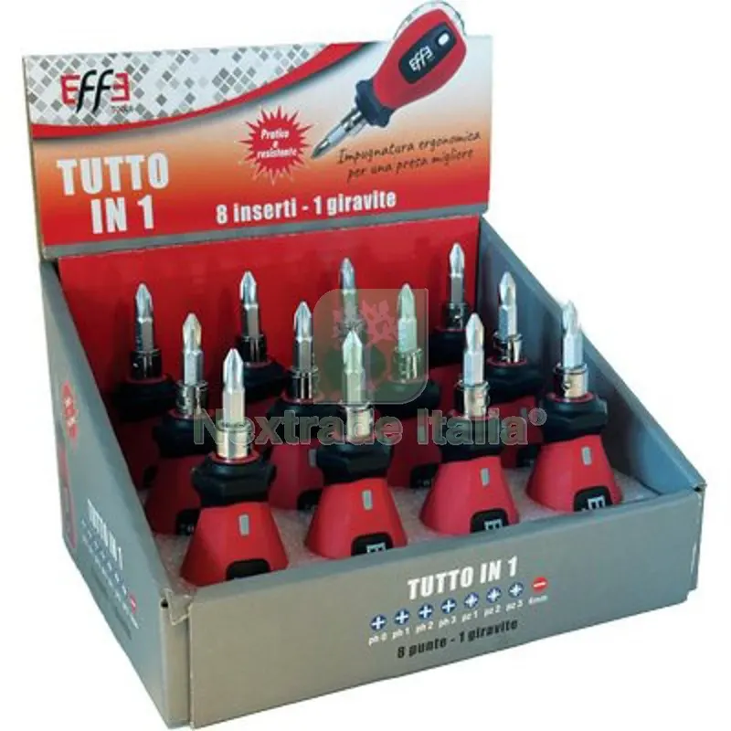 Giravite Nano 8 in 1 Effe TA6/PH0/PH1/PH2/PH3/PZ1/PZ2/PZ3 CF=PZ 12 — Cacciaviti e giraviti — rif. FERX.VIR7273216