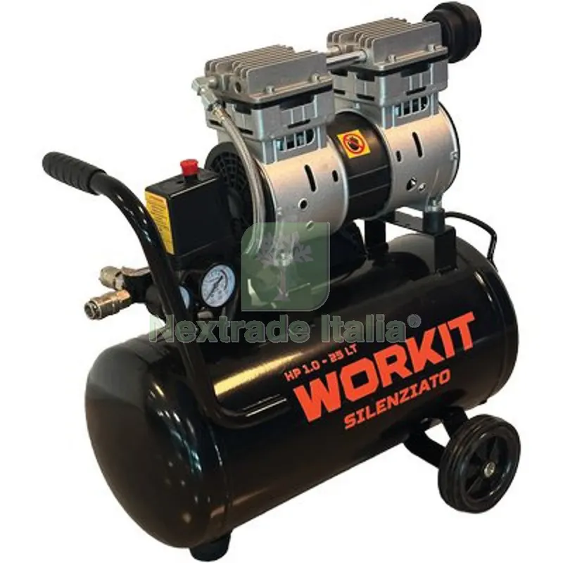 COMPRESSORE AC SILENZIATO WORKIT SECCO LT 25 HP 1,0 — Trapani e avvitatori — rif. FERX.VIR7321250