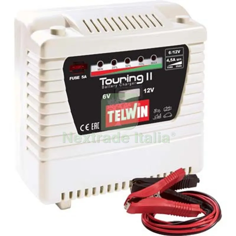 CARICABATTERIA TOURING 11 TELWIN VOLT 6/12 AH 15-25/30-55 — Batterie e caricabatterie — rif. FERX.VIR7341047
