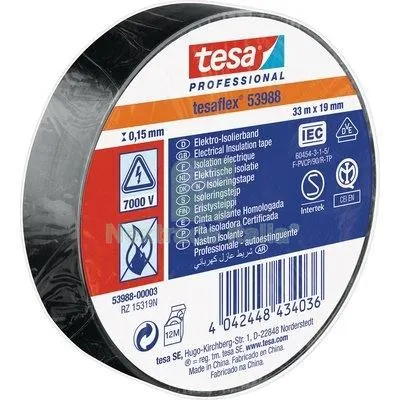 10PZ Nastro PVC Isolante IMQ Tesa Nero MM 19 ML 33 Colore Nero L MT 33 — Casalinghi e organizzazione — rif. FERX.VIR7400323 10PZ Nastro PVC Isolante IMQ Tesa Nero MM 19 ML 33 Colore Nero L MT 33 — Casalinghi e organizzazione — rif. FERX.VIR7400323