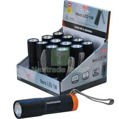 Torcia LED Nero LED 1 Expo Luce Quadra Watt 3 3XMINI Stilo AAA Inclusa CF=PZ 12 — Illuminazione — rif. FERX.VIR7400862 Torcia LED Nero LED 1 Expo Luce Quadra Watt 3 3XMINI Stilo AAA Inclusa CF=PZ 12 — Illuminazione — rif. FERX.VIR7400862