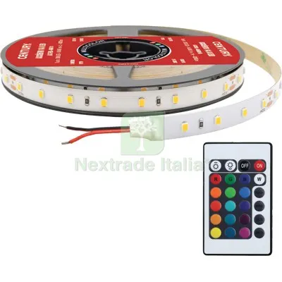 Striscia LED Adesiva Accento Century Volt 230 W 14,4 RGB MT 3 +TELECOMANDO Lux RGB — Illuminazione — rif. FERX.VIR7401737 Striscia LED Adesiva Accento Century Volt 230 W 14,4 RGB MT 3 +TELECOMANDO Lux RGB — Illuminazione — rif. FERX.VIR7401737