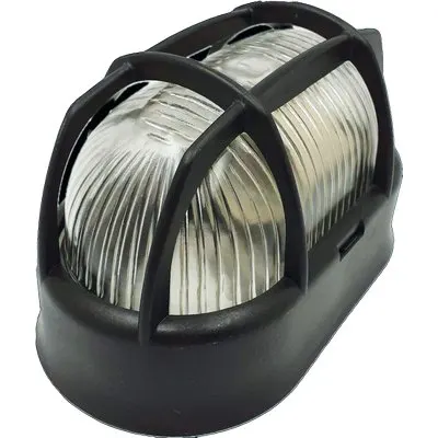 2PZ Plafoniera PPL + Vetro Ovale + Griglia Nero Volt 230 W Max 60 E27 CM 10,5X18,5 H.CM 10,8 — Illuminazione — rif. FERX.VIR7401789 2PZ Plafoniera PPL + Vetro Ovale + Griglia Nero Volt 230 W Max 60 E27 CM 10,5X18,5 H.CM 10,8 — Illuminazione — rif. FERX.VIR7401789