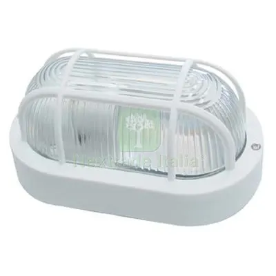 2PZ Plafoniera PPL Griglia Ovale Bianco Volt 230 Watt Max 60 E27 CM 21X12 H.CM 9,5 — Illuminazione — rif. FERX.VIR7401790 2PZ Plafoniera PPL Griglia Ovale Bianco Volt 230 Watt Max 60 E27 CM 21X12 H.CM 9,5 — Illuminazione — rif. FERX.VIR7401790