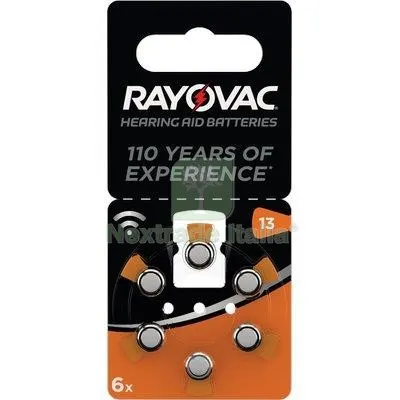 10CF PILA APPARECCHIO ACUSTICO RAYOVAC 13 VARTA ARANCIO CF=PZ 6 Colore Arancio Mod 13 — Caricabatterie e alimentatori — rif. FERX.VIR7401941