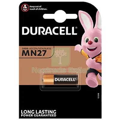10PZ PILA SPECIALISTICA MN27 DURACELL ALCALINA VOLT 12,0 — Batterie e caricabatterie — rif. FERX.VIR7402013 10PZ PILA SPECIALISTICA MN27 DURACELL ALCALINA VOLT 12,0 — Batterie e caricabatterie — rif. FERX.VIR7402013