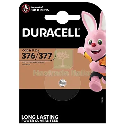10PZ PILA SPECIALISTICA 377 DURACELL OSSIDO ARGENTO VOLT 1,5 — Batterie e caricabatterie — rif. FERX.VIR7402038