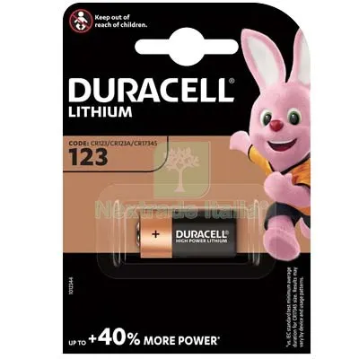 10PZ PILA SPECIALISTICA 123 DURACELL LITIO VOLT 3,0 — Batterie e caricabatterie — rif. FERX.VIR7402050
