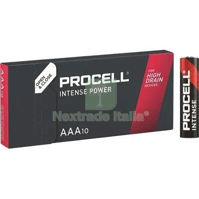 10CF PILA MINI STILO AAA PROCELL INTENSE DURACELL VOLT 1,5 CF=PZ 10 — Batterie e caricabatterie — rif. FERX.VIR7402063 10CF PILA MINI STILO AAA PROCELL INTENSE DURACELL VOLT 1,5 CF=PZ 10 — Batterie e caricabatterie — rif. FERX.VIR7402063