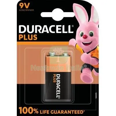 10PZ PILA TRANSISTOR PLUS100 POWER DURACELL ALCALINA VOLT 9,0 — Batterie e caricabatterie — rif. FERX.VIR7402082