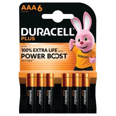 10CF Pila Mini Stilo AAA Plus Power Boost Duracell Alcalina Volt 1,5 CF=PZ 6 — Batterie e caricabatterie — rif. FERX.VIR7402084 10CF Pila Mini Stilo AAA Plus Power Boost Duracell Alcalina Volt 1,5 CF=PZ 6 — Batterie e caricabatterie — rif. FERX.VIR7402084